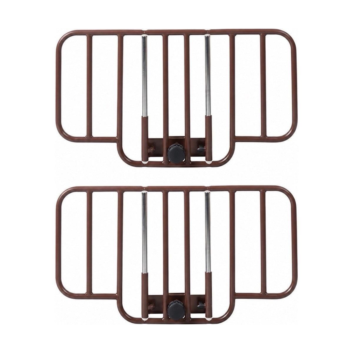 Drive 15201BV Half Length Bed Rail No Gap Brown Vein Pair Bed Safety Rails