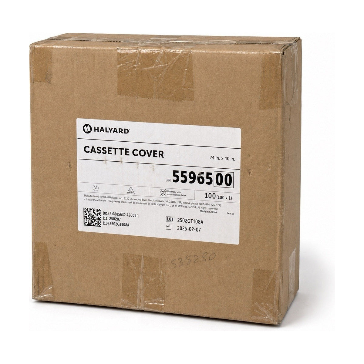 Halyard 55965 Cassette Covers 24” x 40” Non-Sterile Case of 100