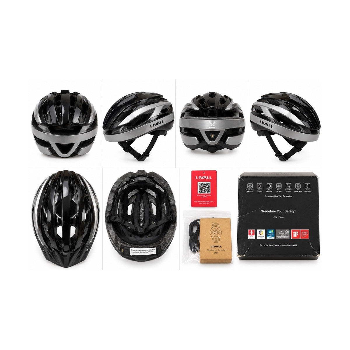 Livall MT1 Smart Bicycle Helmet - Open Box 58-62cm