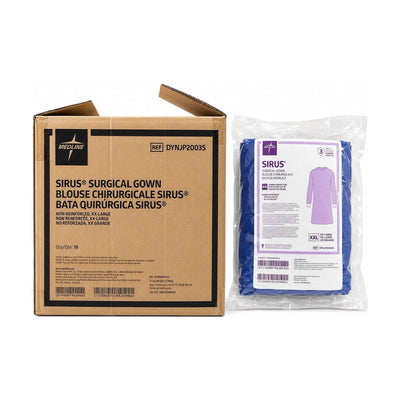 Medline SIRUS Gown DYNJP2003S XXL Level 3 AAMI PB70 Case of 18 New