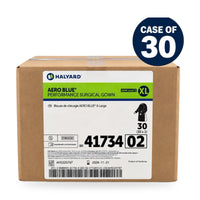 Halyard 41734 Aero Blue Performance Gowns XL AAMI Level 3 Sterile 30pcs