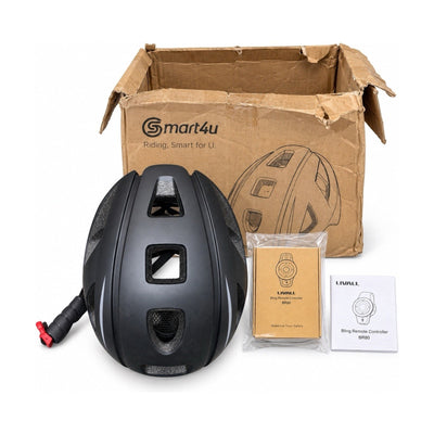 Smart4u Cycling Helmet, Bluetooth, 55-59cm, Black SH55M New Open Box