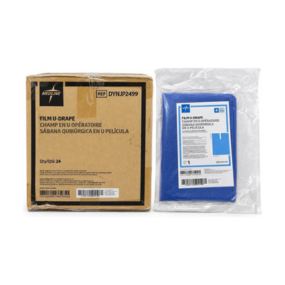 Medline DYNJP2499 Film U-Drape 54” x 76” Sterile Case of 24