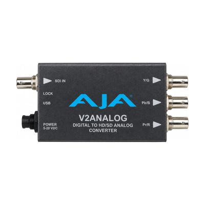 AJA V2Analog HD/SD-SDI Digital to Analog Video Converter Mini No Power Sup