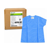 Halyard 69701 Scrub Shirt Medium Blue Disposable Case of 48