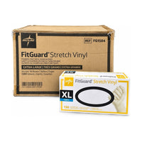 Medline FitGuard Stretch Vinyl XL Powder-Free Exam Gloves FG1504 1300 Count