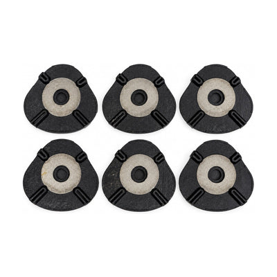 Articulator Magnetic Mounting Plates Black Plastic Lot of 6