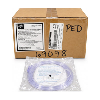 Medline HCS4517 Infant Soft-Touch Nasal Cannula 7’ Tubing Case of 50
