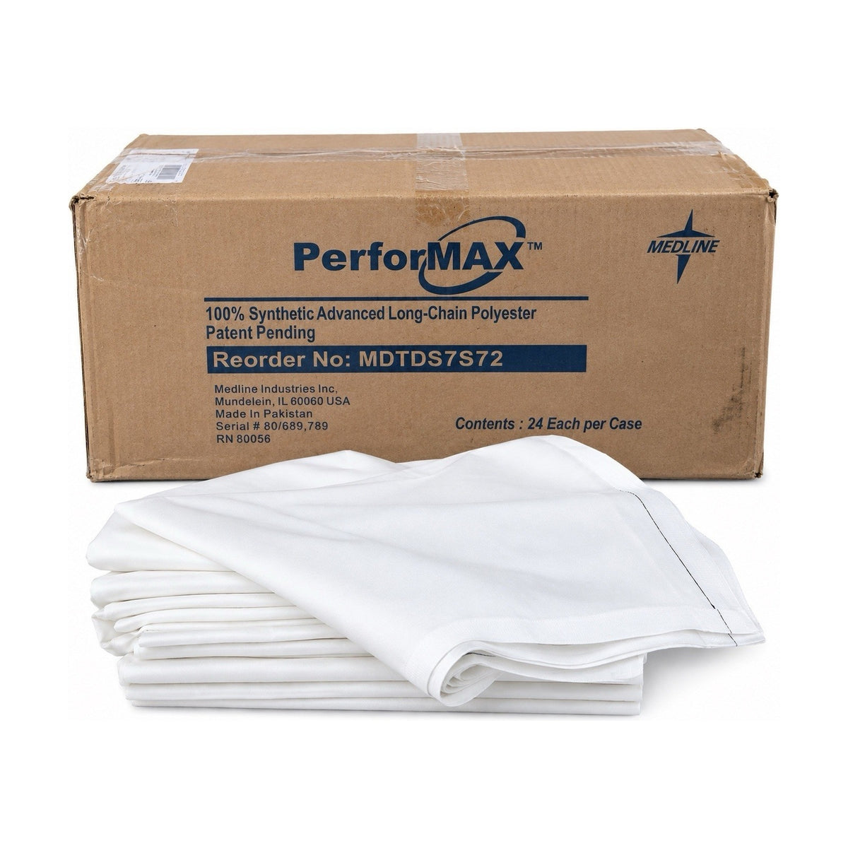 Medline PerforMAX MDTDS7S72 Draw Sheets 54” x 72” White 24/Case