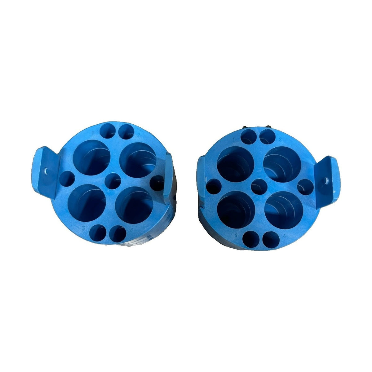 Lot of 2 Blue Centrifuge Tube Rotor Adapters 4 Position 25mm Laboratory