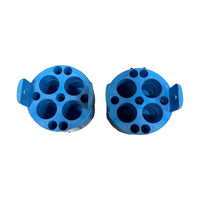 Lot of 2 Blue Centrifuge Tube Rotor Adapters 4 Position 25mm Laboratory