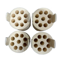 Lot of 4 Centrifuge Rotor Tube Adapters 9 Position 15mL Beige Plastic