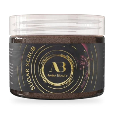 Amira Beauty Exfoliating Coffee Sugar Body Scrub, Cellulite, Stretch Marks, Acne