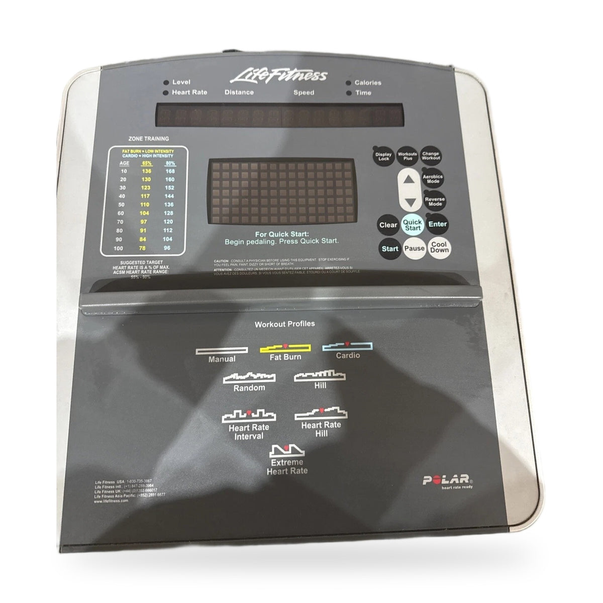 Life Fitness 93X Cross-Trainer Console with Electronics Polar HR AK62-00147-0000