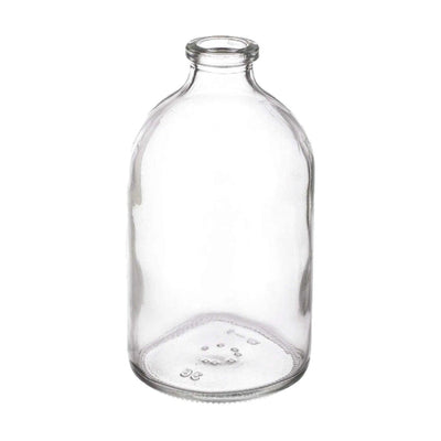 100ml Molded Clear Glass Serum Vials 20mm Crimp Top (56 round bottles)