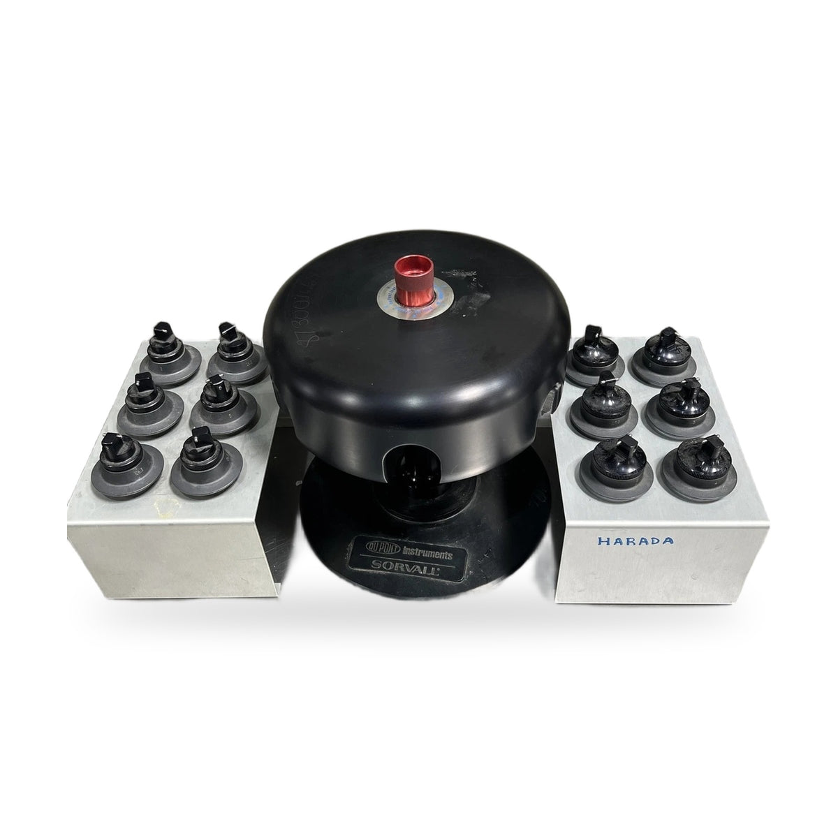 Sorvall AH-629 Swinging Bucket Centrifuge Rotor w/ Lid & 12 Buckets 107 106.3