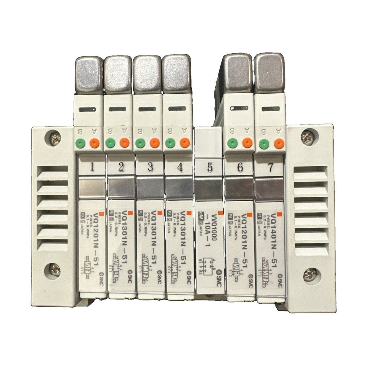 SMC VVS011-07-DAL01 7 Station Valve Manifold VQ1301N VQ1201N VQ1401N 163K655G01