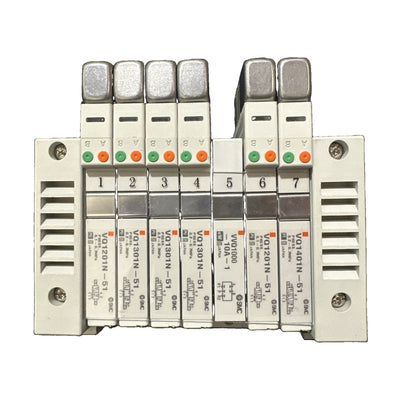 SMC VVS011-07-DAL01 7 Station Valve Manifold VQ1301N VQ1201N VQ1401N 163K655G01