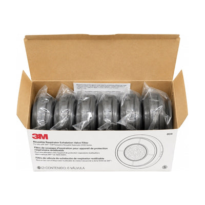 3M 604 Reusable Respirator Exhalation Valve Filter 6000 Series Box of 6 Exp 2026