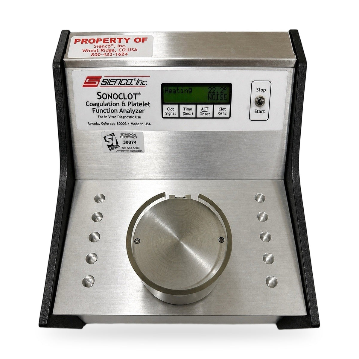 Sienco Sonoclot DP-2951 Coag & Platelet Function Analyzer Powers On