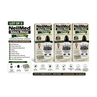 Lot Of 3 NeilMed Sinus Rinse Xylitol 240mL Bottle Kit + 2 Packets Exp 07/2028