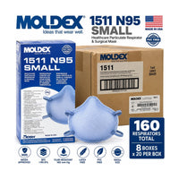 Moldex 1511 N95 Healthcare & Respirator Small - Case of 160 (8 Boxes)