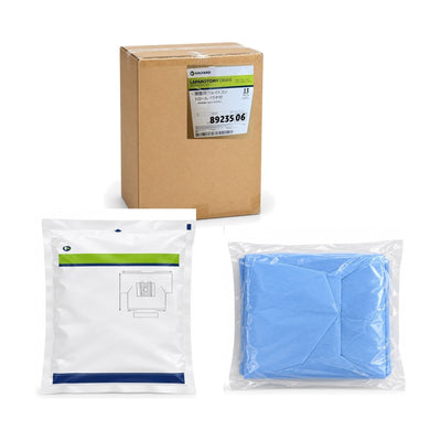 Halyard 89235 Laparotomy Drape w/Pouches 100x72x124in Sterile 13/Case EXP 2030