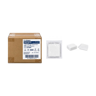 MediChoice GZ74502 USP Type VII 4x4 12-Ply Non-Sterile Gauze Case 2000