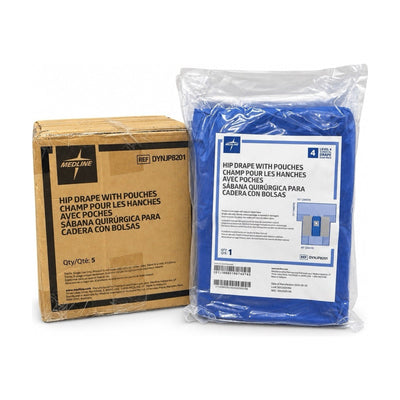Medline DYNJP8201 Hip Drape w/ Pouches Level 4 Drape Case of 5