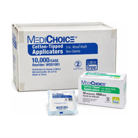 MediChoice WOD1001 Cotton Tipped Applicators 3” Wood Shaft Non-Sterile 10,000
