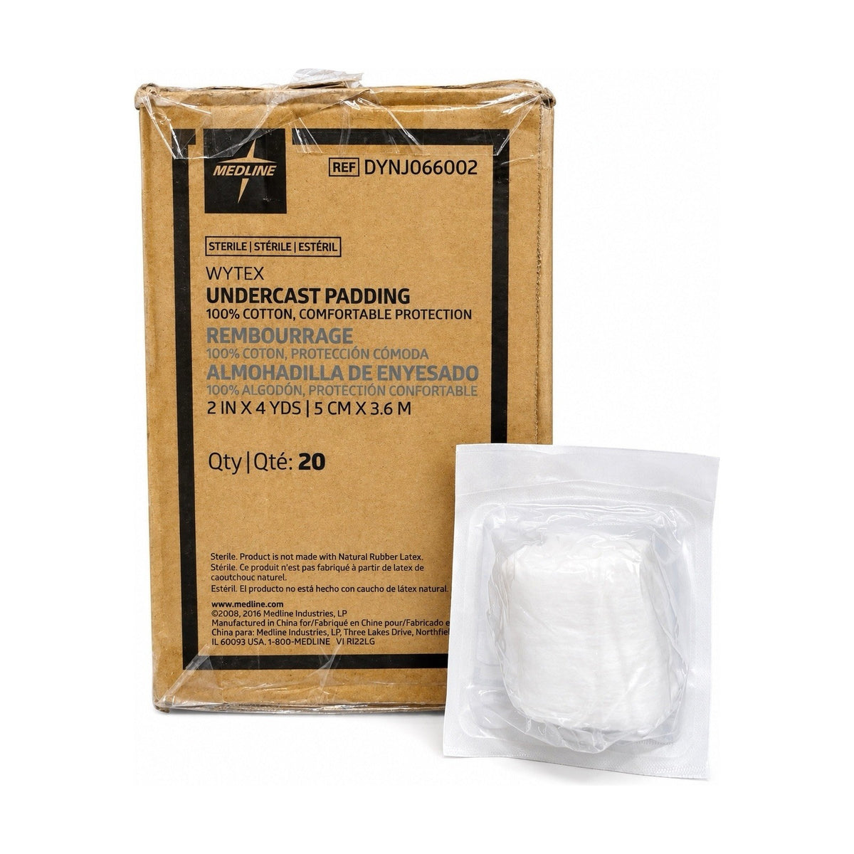 Medline Wytex Sterile Undercast Padding 2” x 4 Yds DYNJ066002 Case of 20