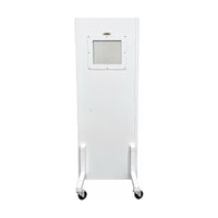 CARR LS2472 Mobile Barrier 24x72 Rolling Stand with Viewing Window Used