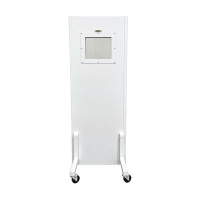 CARR LS2472 Mobile Barrier 24x72 Rolling Stand with Viewing Window Used