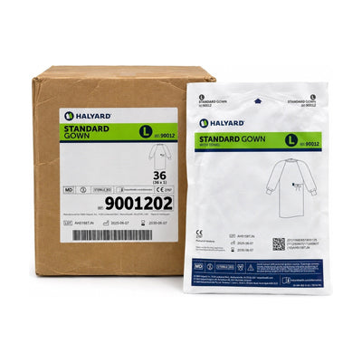 Halyard 90012 Standard Gown With Towel Large L Sterile 36 Count