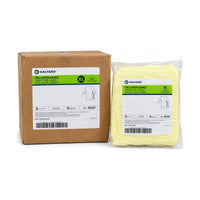 Halyard 43147 Tri-Layer AAMI Level 2 Isolation Gowns XL Yellow 100 Count