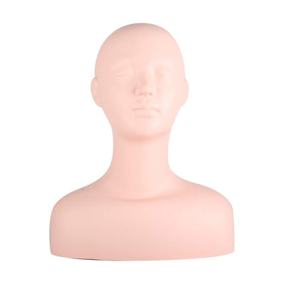 Silicone Mannequin Training Head Makeup Model Eyelash Extensions Practice Doll