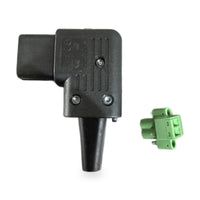 Schurter Angled IEC C13 Female Cable Mount Rewireable Kettle Plug. 4785.0000