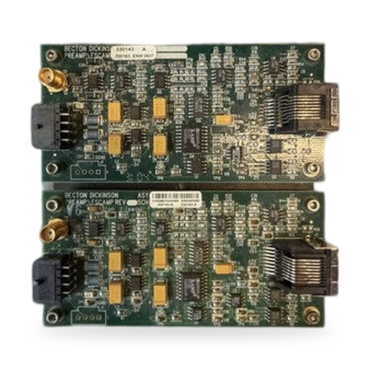 2X Becton-Dickinson PREAMP/FSCAMP PCB Board 330143 for BD Biosciences FACSAria