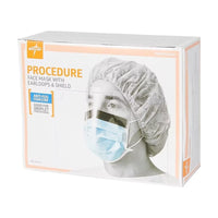 Medline ASTM Level 1 Face Mask with Ear Loops, Anti-Fog, Blue 25/Box NON27420EL