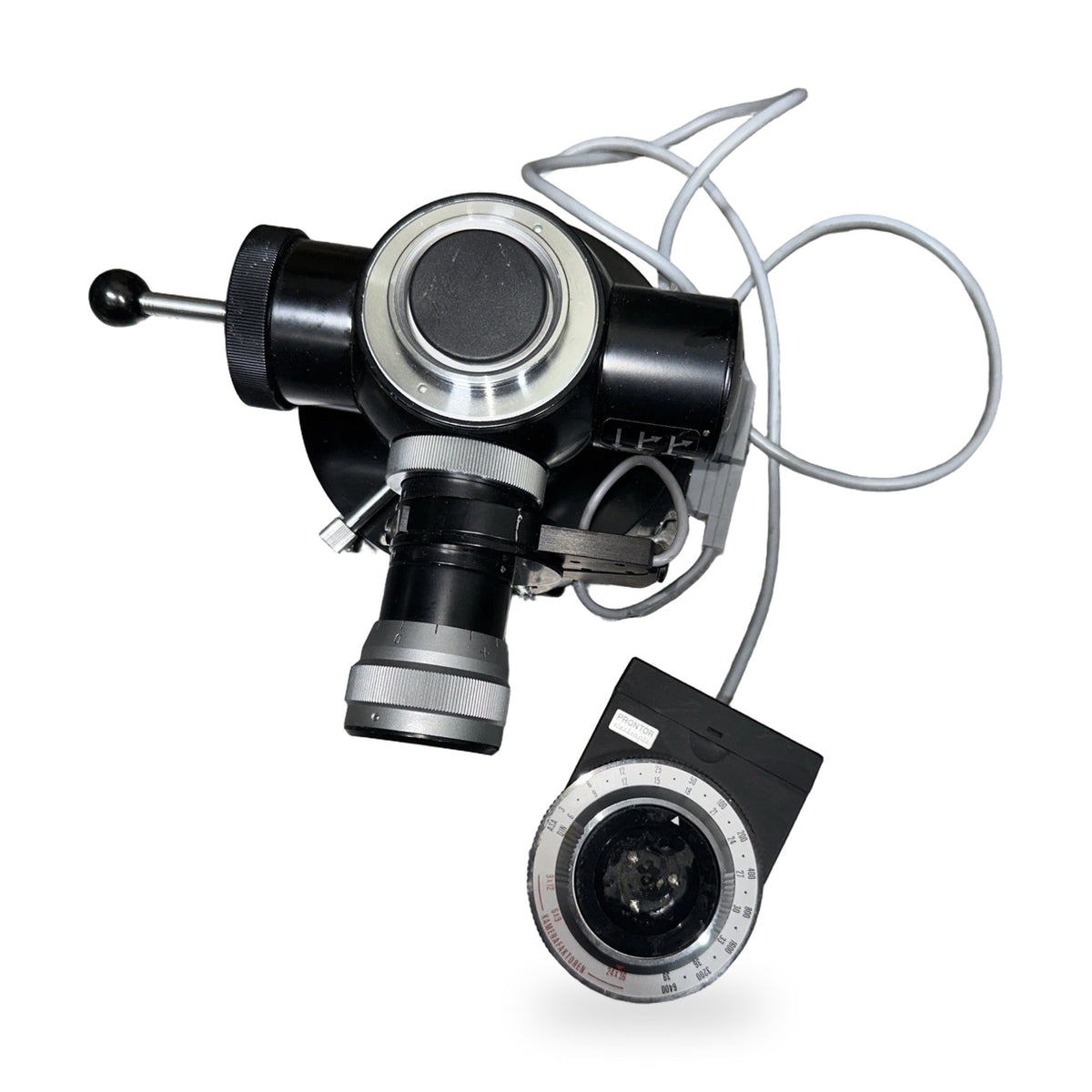 Carl Zeiss Microscope Camera Attachment Beam Splitter w/ Prontor Shutter Unit