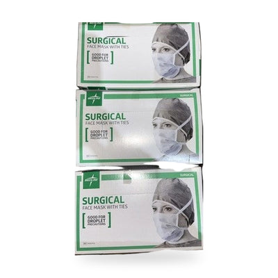 Medline Face Mask with Ties, REF NON27376, Qty 300 per case
