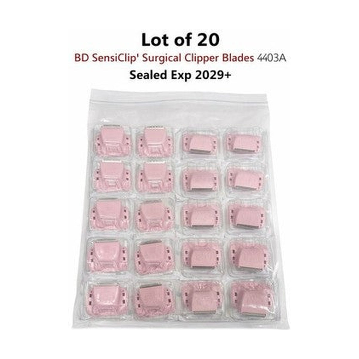 BD SensiClip Clipper Blades 4403A Lot of 20 Sealed Exp 2029