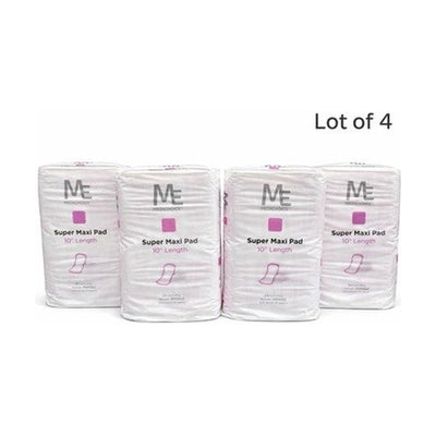 Medichoice Super Maxi Pads 10” Individually Wrapped Lot of 4 FH1002