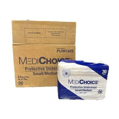 MediChoice Protective Underwear S/M 34–46 Case 80 Total Latex-Free