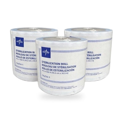 Lot Of 3 Medline Sterilization Roll 4” x 100 ft MPP200415S