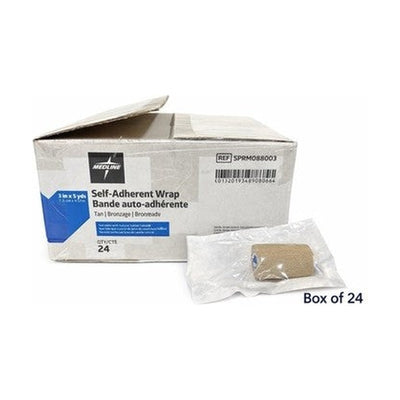 Medline SPRM088003 Sterile Self Adherent Wrap 3in x 5yd Tan Box 24