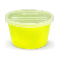 Medichoice Denture Cup 8 oz Fluorescent Green /Yellow w Lids 25 Ct DC5001