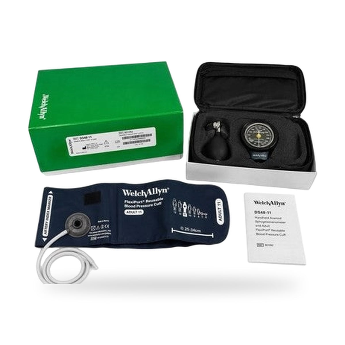Welch Allyn DS48-11 Adult Blood Pressure Cuff Set w/ Case REF 901092
