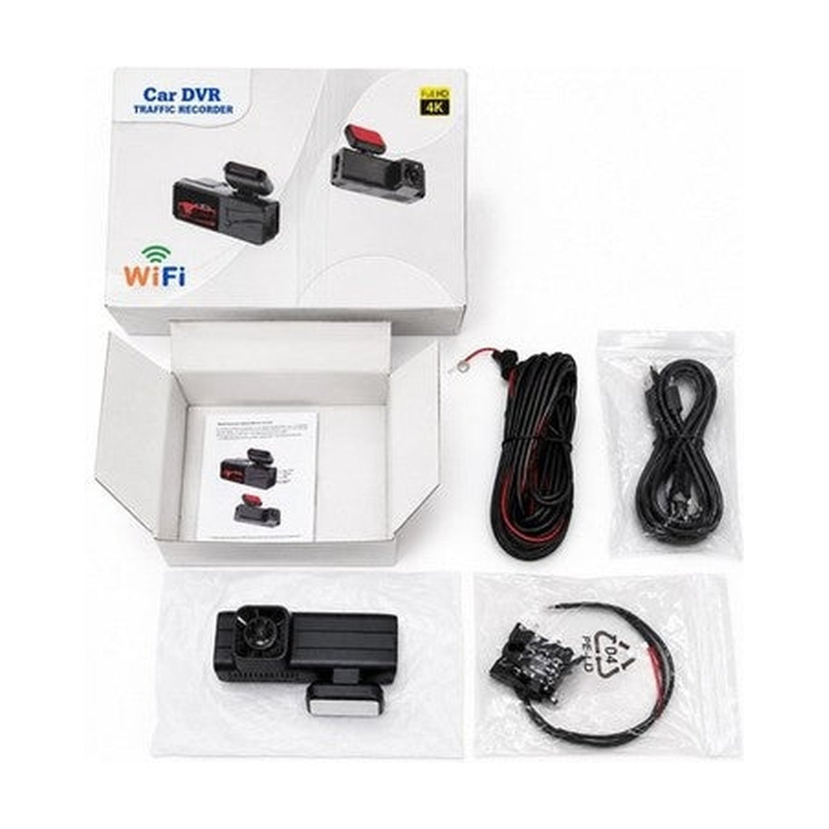 4K WiFi Dash Cam Front & Rear Car DVR Traffic Recorder G-Sensor