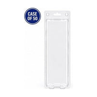 Case of 50 Clear Hinged Clamshell Blister Packaging 28.20 x 4.88 x 2